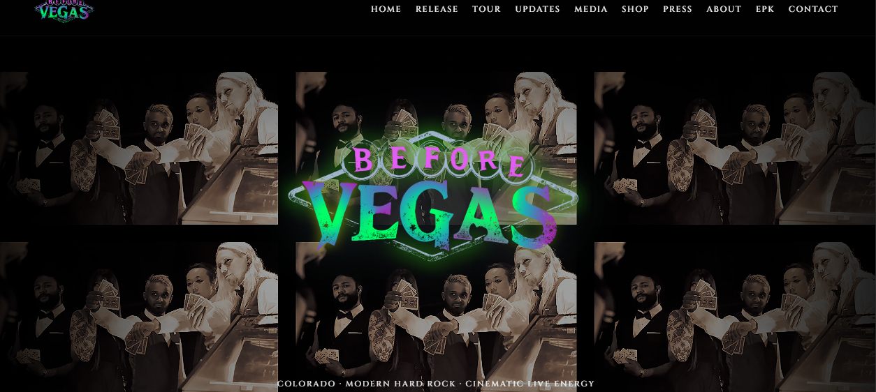 Before Vegas website screenshot