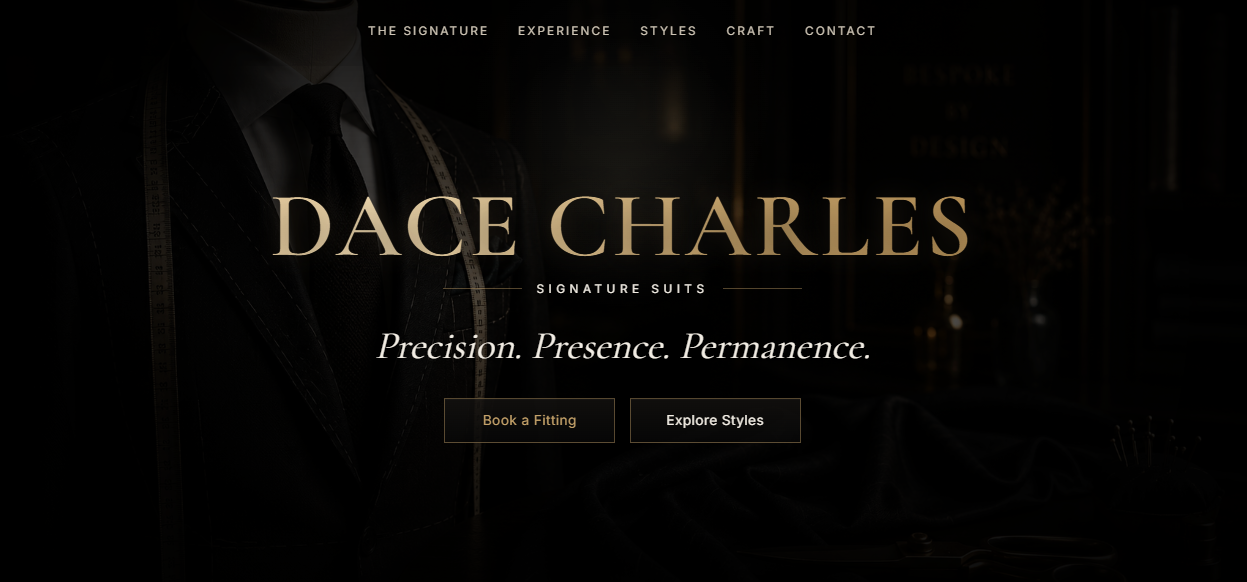 Dace Charles website screenshot